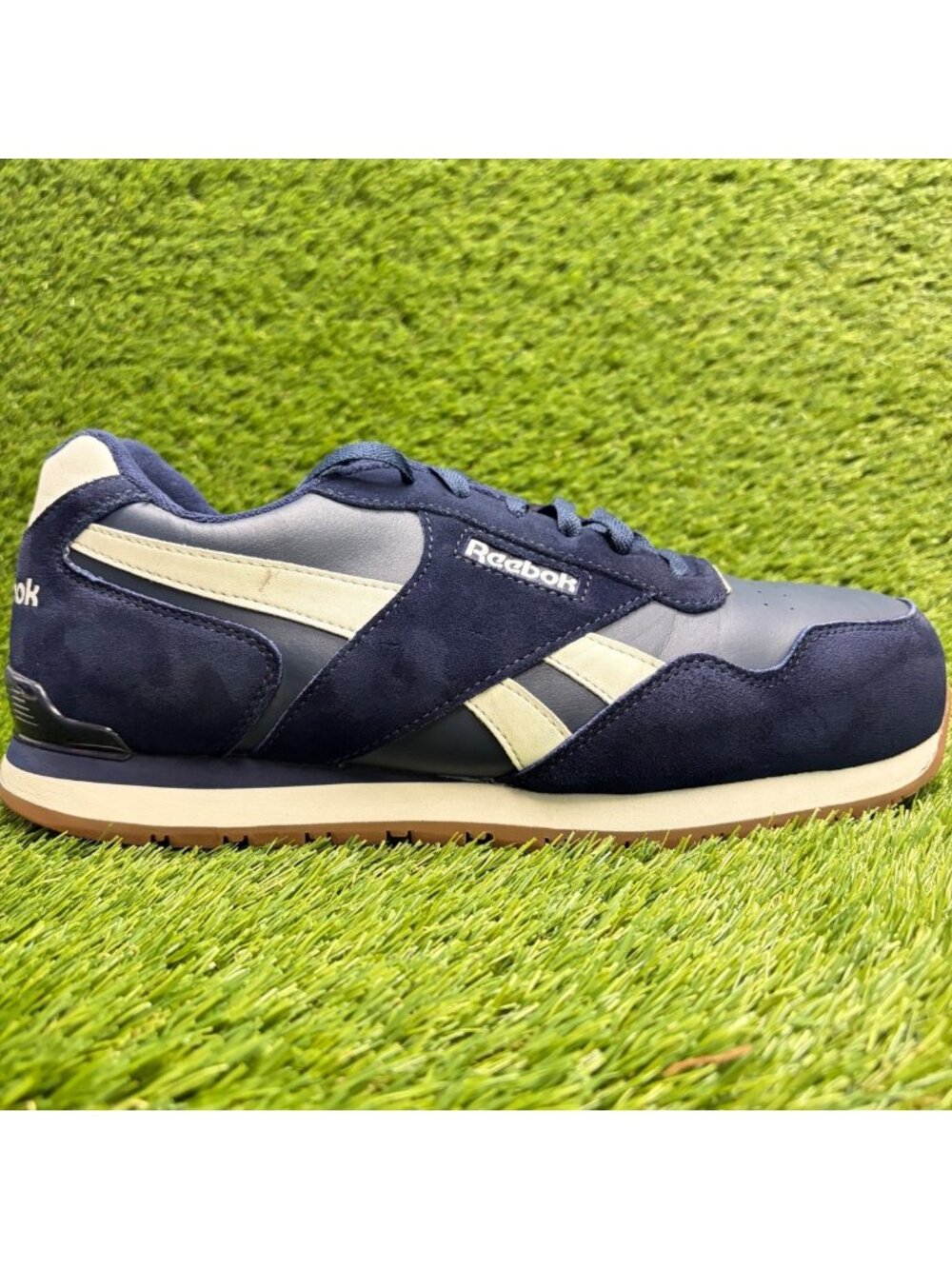 Reebok Classic Harman Mens Size 12E Blue White Composite Toe Safety Work Shoes